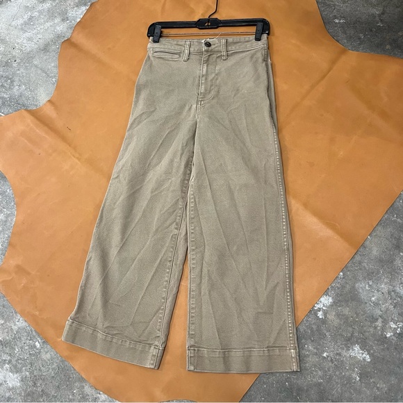 Madewell Denim - Madewell Wide Leg Crop Utility Jeans 25